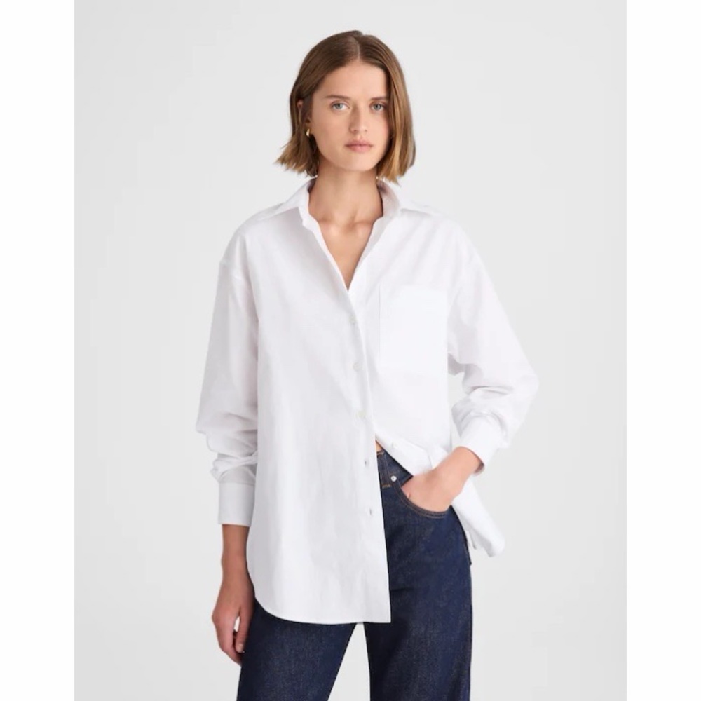 NWT! Madewell - Oversized Button-Up Shirt - White - Size Extra Small (XS)